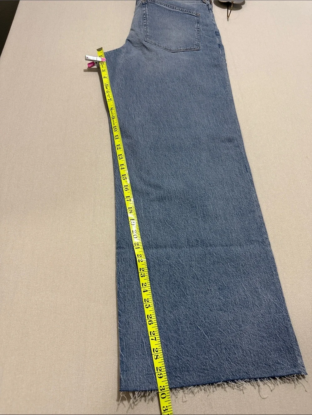 J. Crew Medium Blue Wide-Leg Raw Hem Jeans